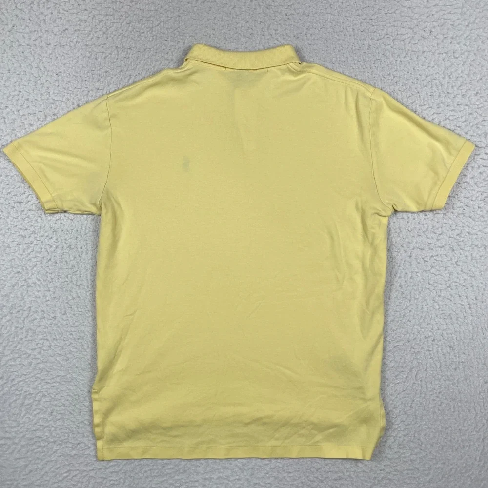 Polo Ralph Lauren Polo Shirt Mens Medium Yellow Short Sleeve Cotton Classic